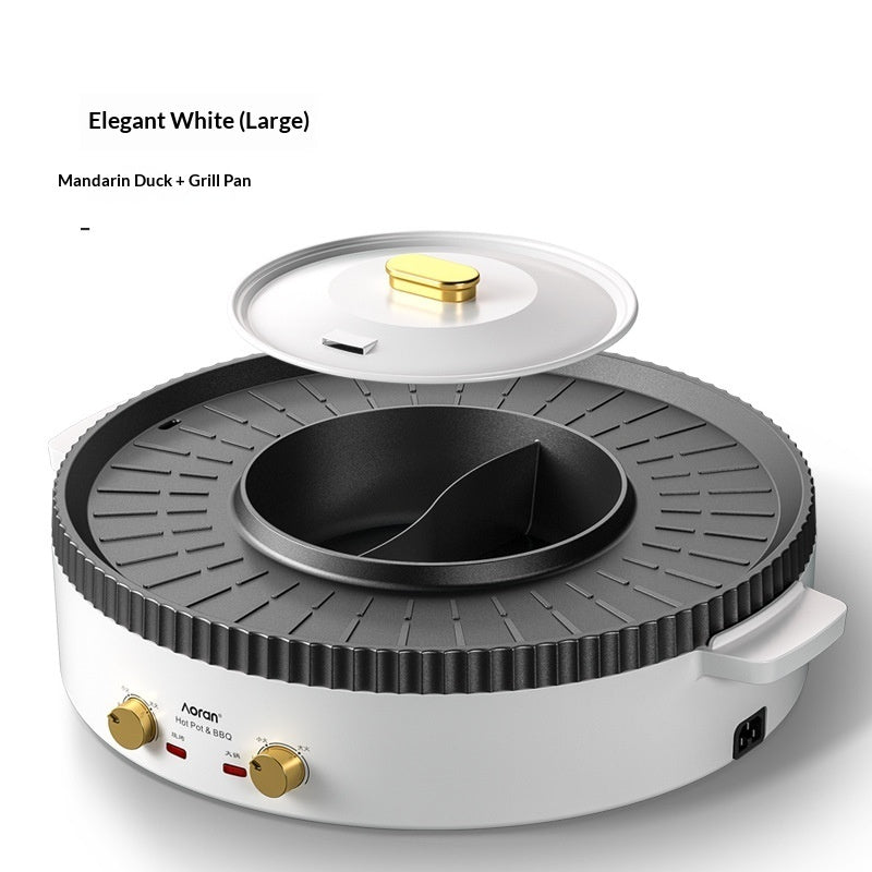 Experience the Ultimate Indoor Cooking with Our Electric Hot Pot and Grill Combo
